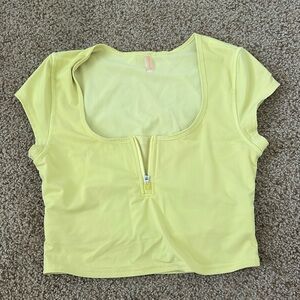 Free People Movement medium yellow workout top